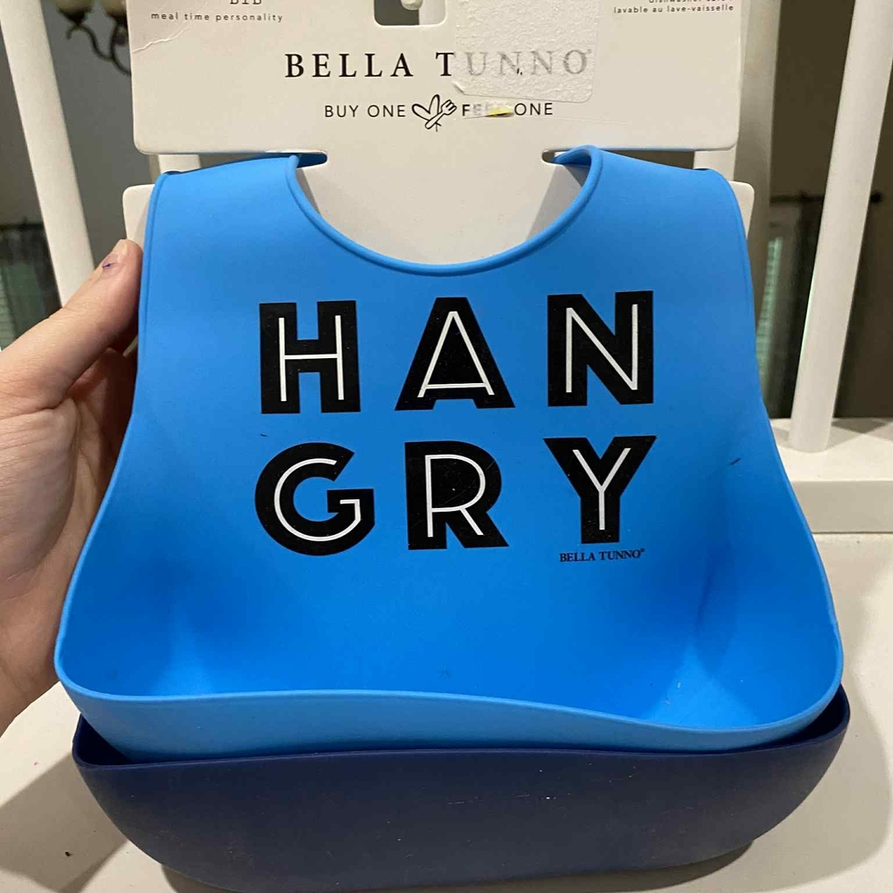 Bella Tunno Blue Hangry Bib